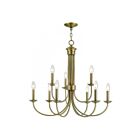 Livex Lighting 42687-02 Estate 9-lumières 540W Laiton antique Lustre