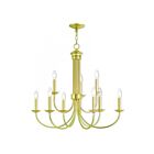 Livex Lighting 42687-04 Estate 9-lumières 540W Laiton poli Lustre