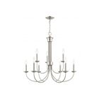 Livex Lighting 42688-01 Estate 9-lumières 540W Nickel brossé Lustre