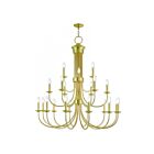Livex Lighting 42688-04 Estate 21-lumières 840W Laiton poli Lustre