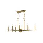 Livex Lighting 42708-01 Bennington 8-lumières 480W Laiton antique avec accents de bronze Lustre