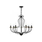 Livex Lighting 42907-04 Katarina 7-lumières 420W Noir avec accents en laiton antique Lustre