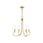 Livex Lighting 42924-02 Bari 4-lumières 240W Laiton poli Lustre