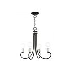 Livex Lighting 42924-04 Bari 4-lumières 240W Noir avec accents en nickel brossé Lustre