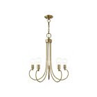 Livex Lighting 42925-01 Bari 5-lumières 300W Laiton antique Lustre