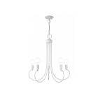 Livex Lighting 42925-03 Bari 5-lumières 300W Blanc Lustre