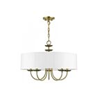 Livex Lighting 42985-04 Brookdale 5-lumières 300W Laiton antique Lustre