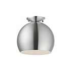 Livex Lighting Piedmont 43390-66 1-Lumière 40W Aluminium brossé Plafonnier Semi Encastré