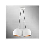 Livex Lighting 43393-03 Piedmont 3-Lumières 180W Blanc avec accents en nickel brossé Suspendu