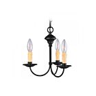 Livex Lighting 4455-04 Heritage 3-lumières 180W Noir Lustre