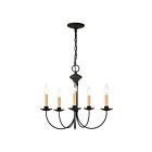 Livex Lighting 4456-04 Heritage 5-lumières 300W Noir Lustre