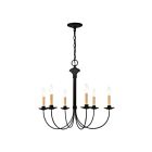 Livex Lighting 4457-04 Heritage 6-lumières 360W Noir Lustre