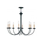 Livex Lighting 4458-04 Heritage 8-lumières 480W Noir Lustre
