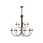 Livex Lighting 4463-04 Heritage 15-lumières 900W Noir Lustre