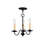 Livex Lighting 4464-04 Heritage 3-lumières 180W Noir Lustre