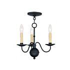 Livex Lighting 4494-04 Heritage 3-lumières 180W Noir Lustre