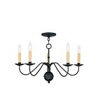 Livex Lighting 45123-04 Winchester 5-lumières 300W Noir Lustre