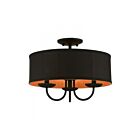 Livex Lighting Winchester 45129-04 3-Lumières 120W Noir Plafonnier Semi Encastré