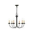 Livex Lighting 4526-04 Heritage 6-lumières 360W Noir Lustre