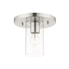 Livex Lighting Zurich 45471-91 1-Lumière 60W Nickel brossé Plafonnier