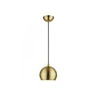Livex Lighting 45481-01 Stockton 1-Lumière 60W Laiton antique avec accents en laiton poli Suspendu