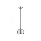 Livex Lighting 45481-91 Stockton 1-Lumière 60W Nickel brossé avec accents en chrome poli Suspendu