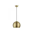 Livex Lighting 45482-01 Stockton 1-Lumière 60W Laiton antique avec accents en laiton poli Suspendu