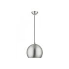 Livex Lighting 45482-91 Stockton 1-Lumière 60W Nickel brossé avec accents en chrome poli Suspendu