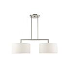 Livex Lighting 45492-91 Meridian 2-lumières 120W Nickel brossé Lustre