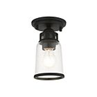 Livex Lighting Lawrenceville 45501-04 1-Lumière 60W Noir Plafonnier Semi Encastré