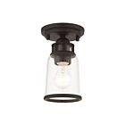 Livex Lighting Lawrenceville 45501-07 1-Lumière 60W Bronze Plafonnier Semi Encastré