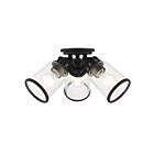 Livex Lighting Lawrenceville 45503-04 3-Lumières 120W Noir Plafonnier Semi Encastré