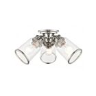 Livex Lighting Lawrenceville 45503-91 3-Lumières 120W Nickel brossé Plafonnier Semi Encastré