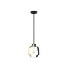 Livex Lighting 45511-04 Meadowbrook 1-Lumière 60W Noir avec accents en nickel brossé Suspendu