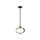 Livex Lighting 45513-04 Meadowbrook 1-Lumière 60W Noir avec accents en nickel brossé Suspendu
