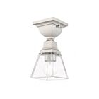 Livex Lighting Mission 45562-91 1-Lumière 60W Nickel brossé Plafonnier