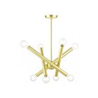 Livex Lighting 45584-12 Stafford 8-lumières 480W Laiton satiné Lustre