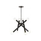 Livex Lighting 45584-46 Stafford 8-lumières 480W Chrome noir Lustre