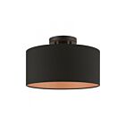 Livex Lighting Sentosa 45613-04 1-Lumière 60W Noir Plafonnier Semi Encastré