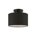 Livex Lighting Bainbridge 45662-04 1-Lumière 60W Noir Plafonnier Semi Encastré