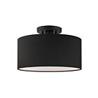 Livex Lighting Bainbridge 45663-04 1-Lumière 60W Noir Plafonnier Semi Encastré
