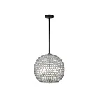 Livex Lighting 45723-04 Cassandra 3-Lumières 120W Noir Suspendu