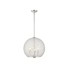 Livex Lighting 45723-91 Cassandra 3-Lumières 120W Nickel brossé Suspendu