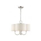 Livex Lighting 45806-91 Solstice 4-lumières 240W Nickel brossé Lustre