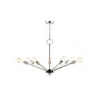 Livex Lighting 45837-91 Prague 7-lumières 420W Nickel brossé avec accent noir Lustre