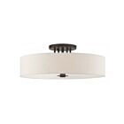 Livex Lighting Monroe 45848-92 6-Lumières 360W Bronze anglais Plafonnier Semi Encastré