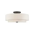 Livex Lighting Monroe 45849-92 6-Lumières 360W Bronze anglais Plafonnier Semi Encastré