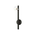 Livex Lighting Bannister 45861-04 60W 1-Lumière Noir avec accents de nickel brossé Applique Murale