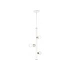 Livex Lighting 45863-03 Bannister 3-Lumières 180W Blanc avec accents en nickel brossé Suspendu