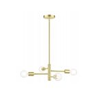 Livex Lighting 45864-91 Bannister 4-lumières 240W Laiton satiné Lustre